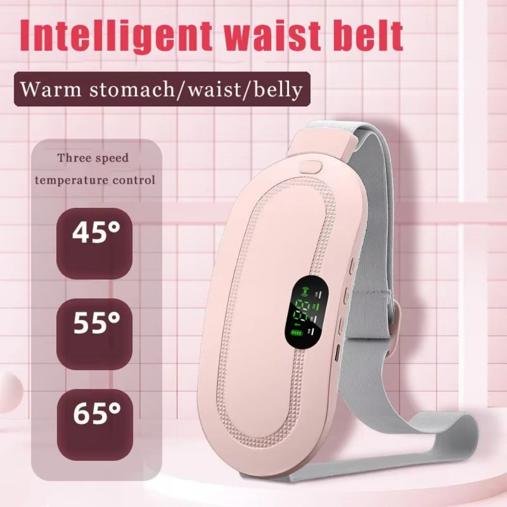 LED Display Electric Warm Waist Belt 4 Gear Massage Vibrating Abdominal Massager  Body Shaping