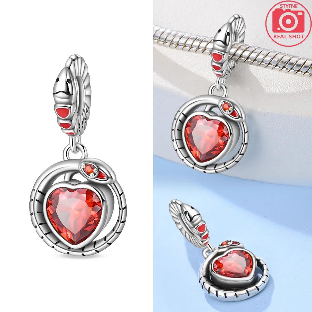 Kupferrot Schlange Zirkon Eichhörnchen Tier Elefant Perle Passend Armband Original Schmuck DIY Zubehör Frauen Zartes Geschenk