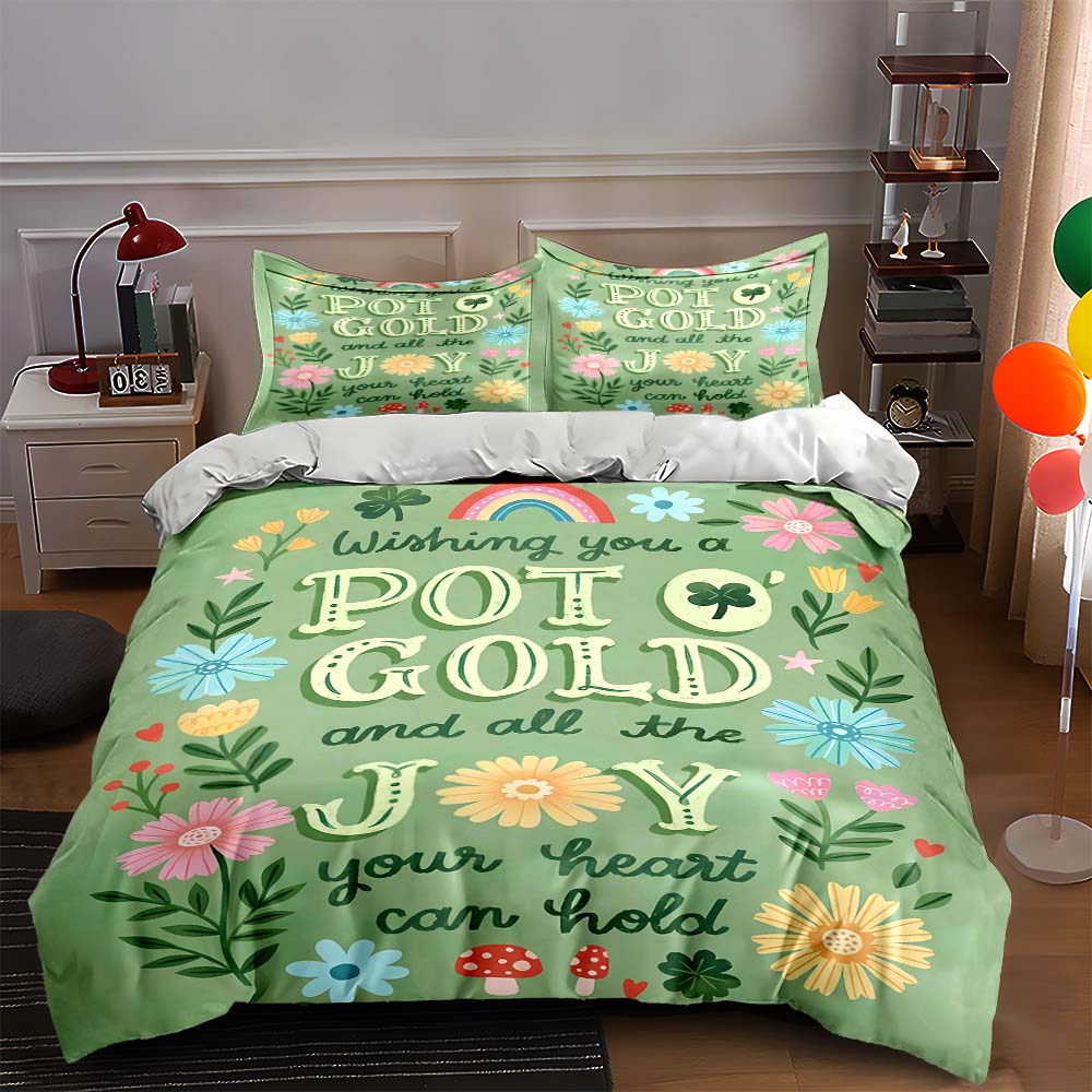 

Floral, colorful, text-based. Bedding Duvet cover sets Duvet covers Pillowcases gifts (1 * Duvet Cover 2 * Pillowcases, without duvet insert) 135x200cm