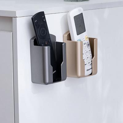 Remote Control Holder Wall Mounted Storage Box Cosmetic Bathroom Rack Shelf Adhesive Storage Home Mobile Phone Plug Case