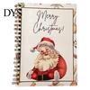 Commemorative Card Collection Book Highland Cow Christmas Organizer, Spiral Bound Storage Book, Durable Album Coil Binding Portable for Gift Cards And