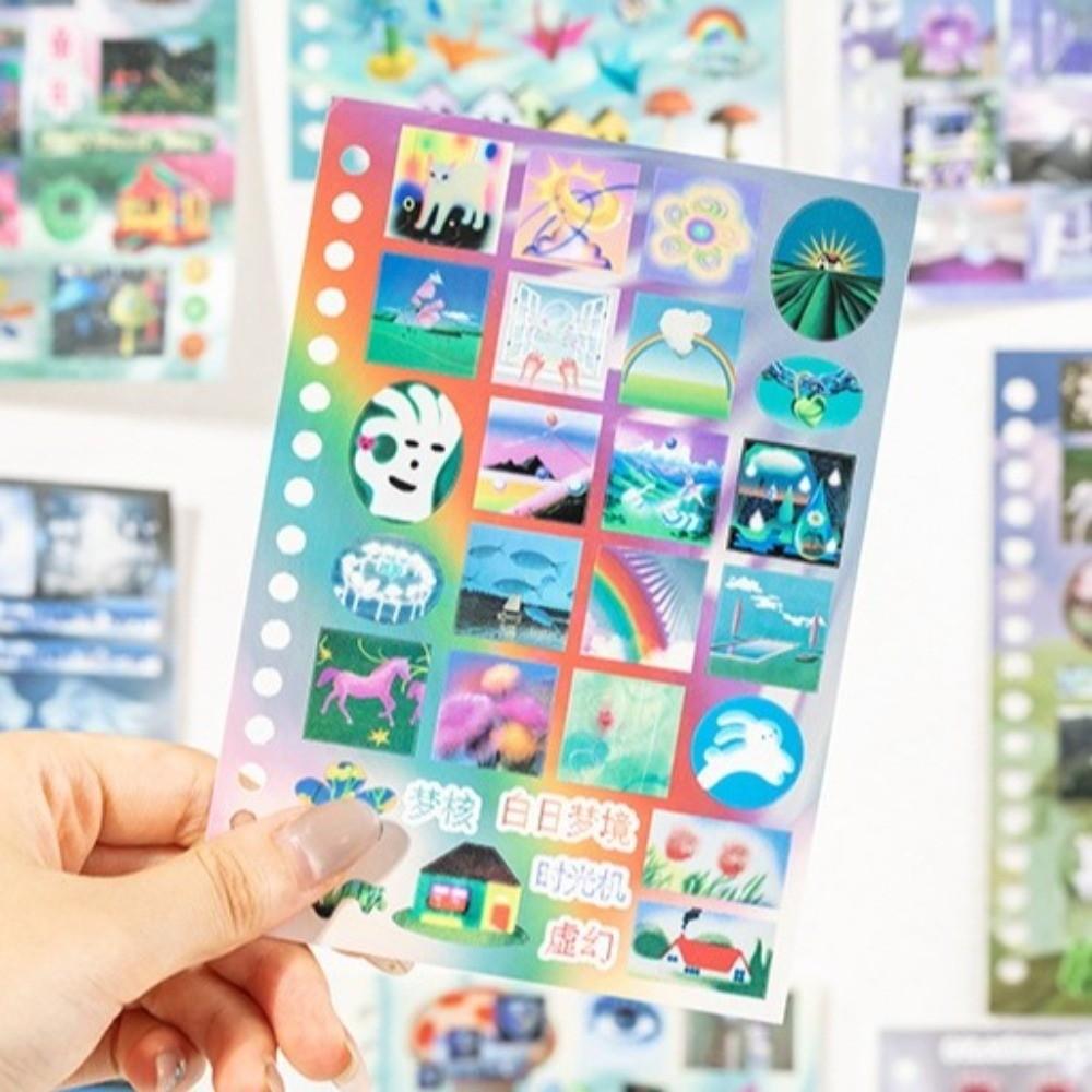 Collage Material 3D Sticker Book Cartoon Style Diary Sticker Phone Case Decoration