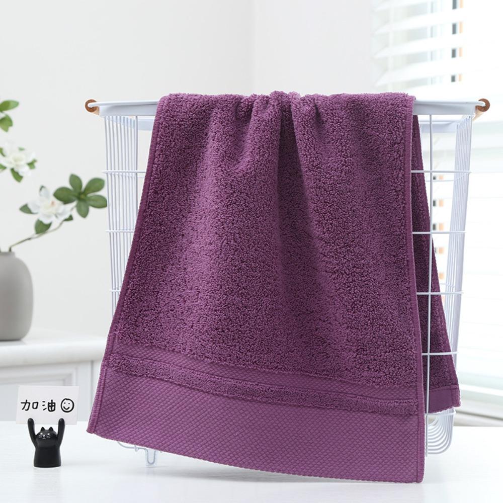 Spot large thickened cotton souvenir towel hotel men's sports face towel plain color broken gear water absorption