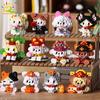 MINI Gato de Trabalho Pet Cachorro Micro Modelo Conjunto de Blocos de Construção Crianças Cidade Animal de Desenho Animado Blocos de Diamante Brinquedos Educativos Adulto