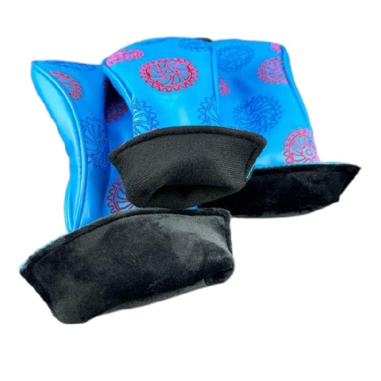3Pcs Waterproofs Golfs Club Headcover Golfs Driver Fairway Wood Hybrids Putter Headcover Gear Pattern Driver Headcover