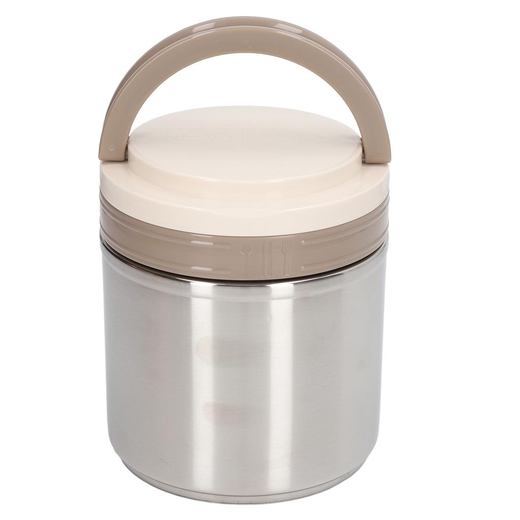 Isolierter Lebensmittelbehälter 304 Edelstahl Japanischer Stil Runde Form Vakuum Lunch Lebensmittelbehälter für Büroangestellte 1,2 l