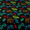 1 Cartoon Fun Game  Printed Matte Fitted Sheet, Bedroom Printed Bed Cover, Bedding (Excluding Pillowcases)
