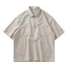 Cămașă Polo Trendy pentru Bărbați, Culoare Solidă, Modă, cu Design Unic cu Mâneci de Cinci Sferturi, 2024