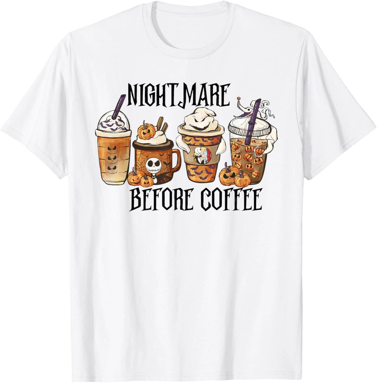 

Nightmare Before Coffee Pumpkin Spice Halloween Costume Gift Unisex T-Shirt 2XL