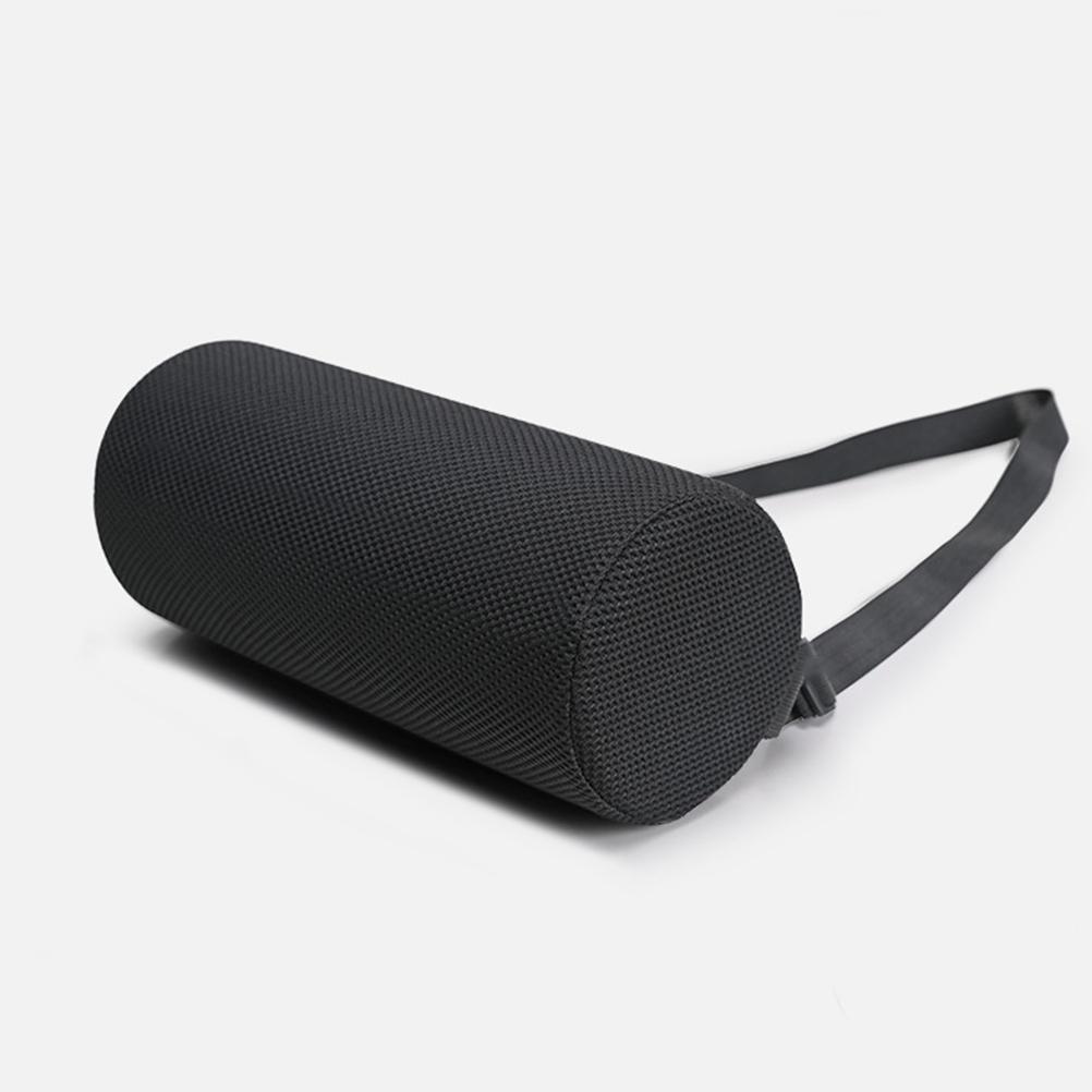 Adjustable Memory Foam Lumbar Support Pillow High Density Mesh Fabric Back Rest Chair Car Seat Elastic Bands Sturdy Buckles Home
