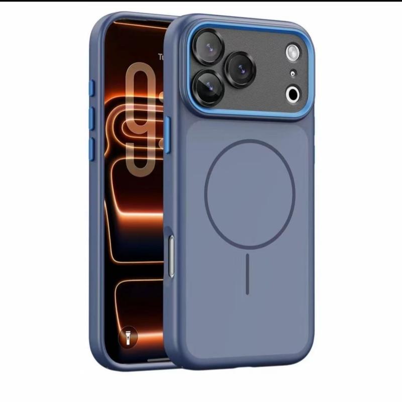 For Magsafe Magnetic Wireless Charging Silicone Phone Case For iPhone 13 14 15 16 17 Pro Max Shockproof Metal Lens Protect Cover