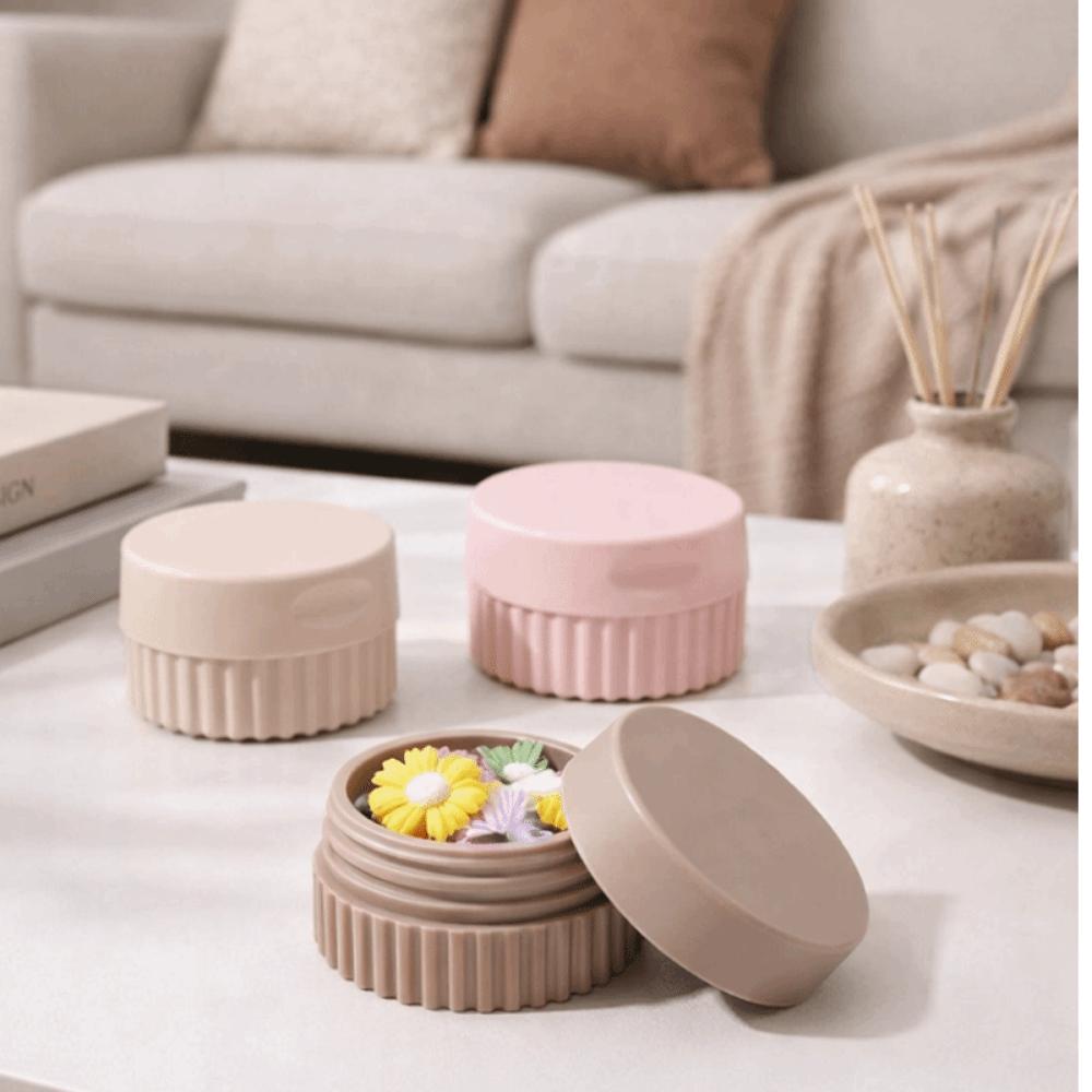 4PCS Silicone Moisturizer Container Mini Cream Powder Case Silicone Storage Box Gels Lotions