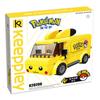 Anime Pokemon Pikachu Mini Cartoon Elf Ball Car Food Truck Building Blocks DIY Model Assembled Block Brick kids Puzzle Toys