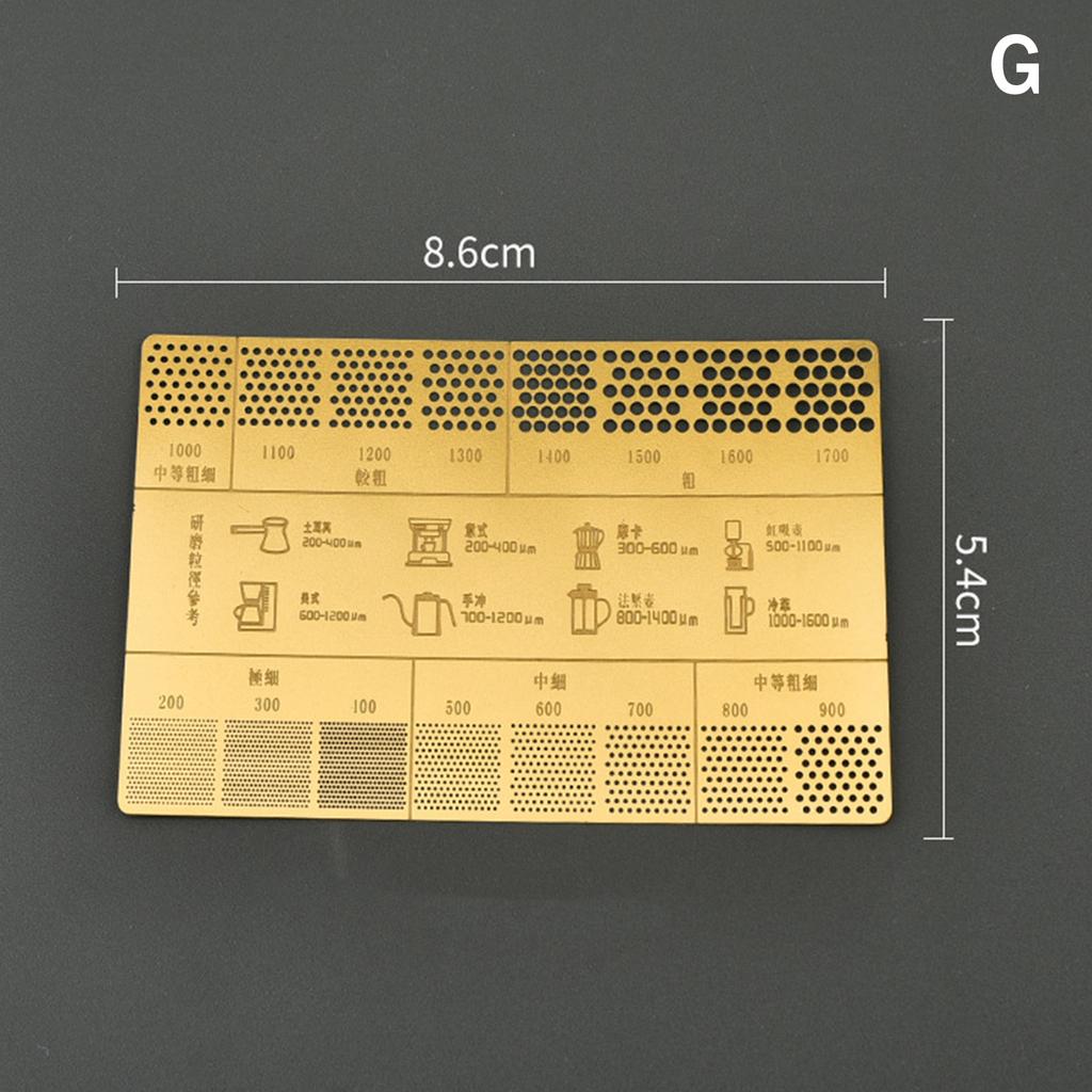 Coffee Powder Grinder Thickness Comparison Card Grinding Reference Scale Accurate Measurement Coffee Accessories