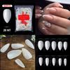 500PCS Natural Transparent Ballerina Almond  Round End Full/Half Ballet Coffin French False Nail Tips Fake Toenail Tip Manicure