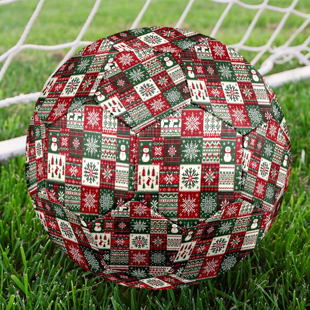 1pc Christmas Knit Size 5 Soccer Ball Professional Match Training Football Indoor &Outdoor Sports Ball Lightweight Durable M6517