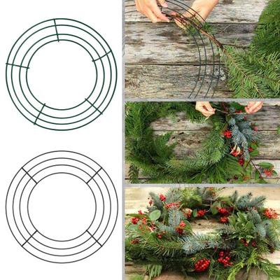 Yousheng 20cm/25cm Kovový kruh Věncový rám Drátěný kroužek Držák na květinovou girlandu DIY Věncové potřeby pro festivalovou svatební oslavu