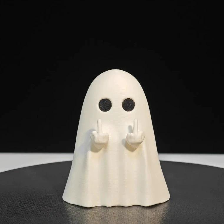 Decorazione Auto Dito Medio Luminoso Statua Fantasma Carina Creativa Piccolo Fantasma Spaventoso Figure in Plastica Artigianato Casa Decorazione Wiccan