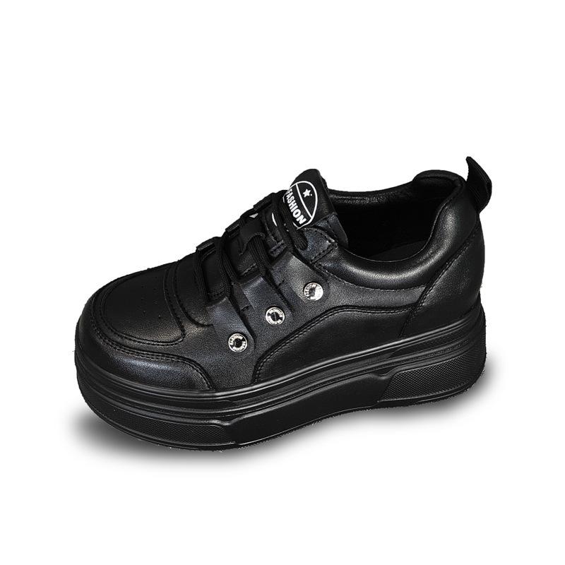 

Осенне-зимняя женская обувь новая танкетка маффин толстая подошва внутренняя высота увеличение повседневная обувь маленькие белые туфли короткие ботинки бархат 40