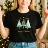 2025 Christmas Unisex Tshirt,Night Before Christmas Family,Golden Trees(CH)