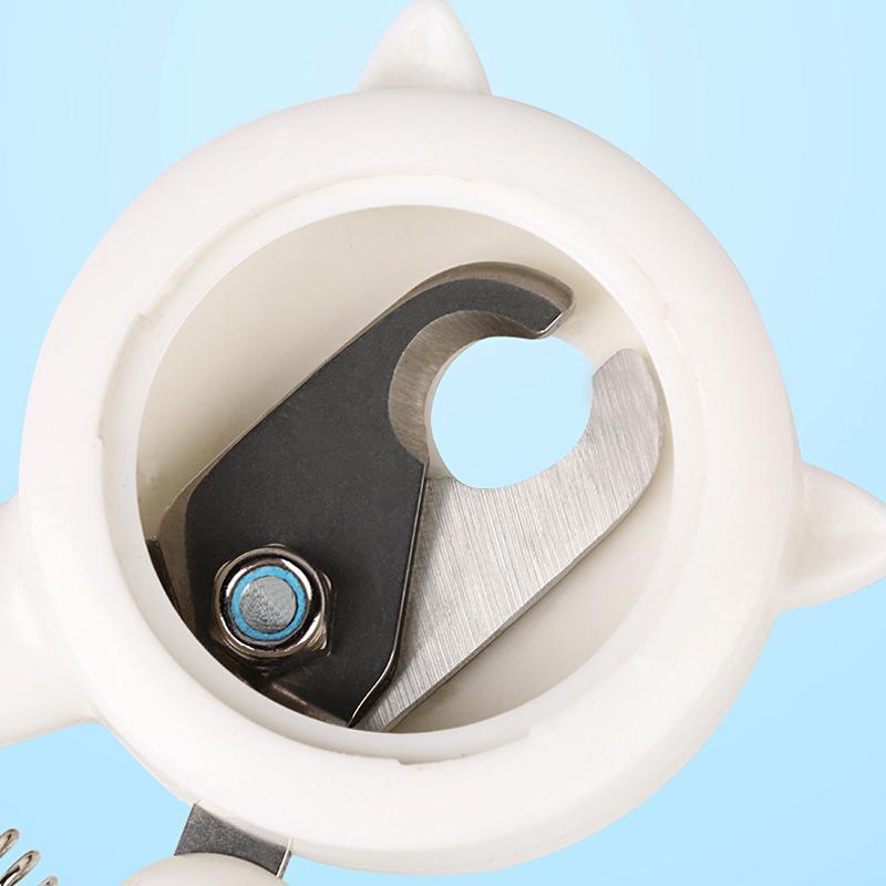 Pet Nail Clipper Cute Splashproof Stainless Steel Universal Dog Claw Trimmer with File for Cats and