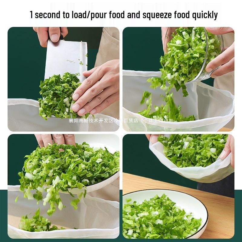 Vegetable Filling & Drainage Squeezer – Dumpling Filler & Dehydration Bag