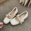 Inner height increase~ Mary Jane Mao Mao shoes women wear new gray single shoes women's thick-soled velvet cotton shoes in winter