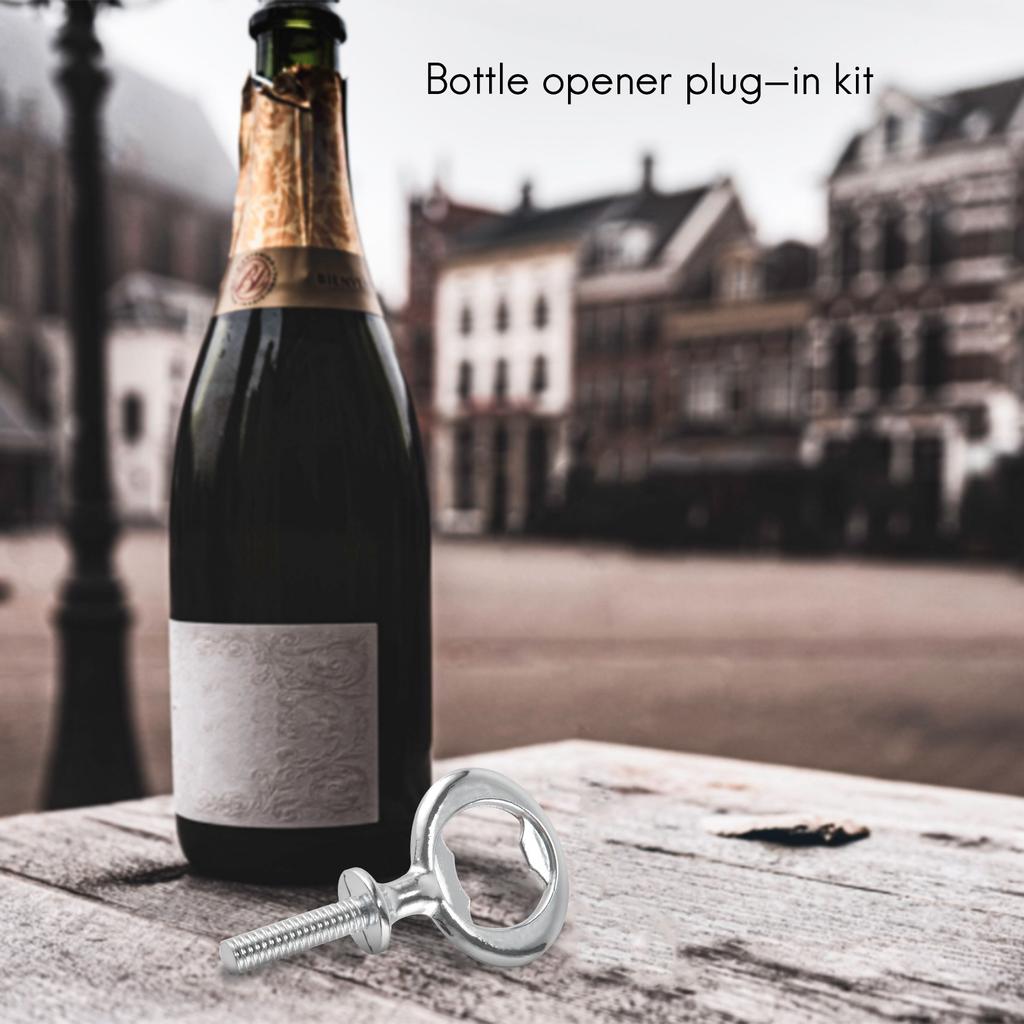 Good-10Pcs Wine Stopper And 5Pcs Blank Bottle Opener Bottle Opener Inserts Set Hardware For Wedding Party Turning DIY Project