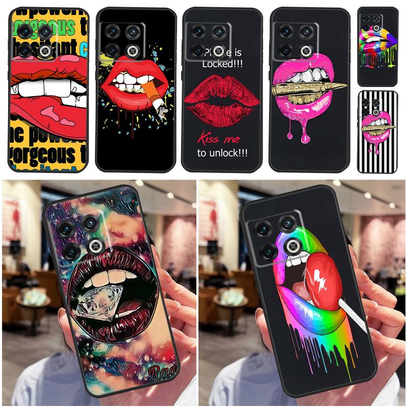 Sexy Lips KISS Cover For OnePlus 12 12R 13 13R 11 10 Pro 8T 10T OnePlus Nord CE 2 3 4 Lite N30 N20 N10 Case