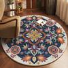 Ethnic Style Round Floor Mat Mandala Living Room Coffee Table Blanket Home Bedroom Bedside Blanket Hotel Guesthouse Carpet