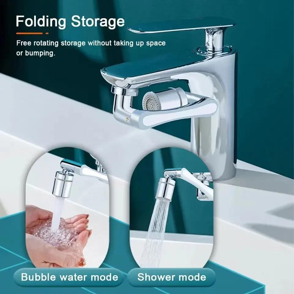 1080° Universal Rotation Faucet Sprayer Head Extender 22mm Adaptor Washbasin Aerator Bubbler Nozzle Kitchen Tap