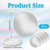 4 Pcs Mirror Sticker, 6 inch Round Adhesive Mirrors, Acrylic Mirror Wall Stickers Self Adhesive for Bathroom, Home, Living Room, Bedroom Decor