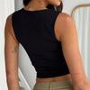 Women's Sexy Slim Fit Tank Tops - Summer Black Sleeveless Camisole Y2K Streetwear Fashion Casual Basic Stretchy Cami Top Breathable Lady Clothing