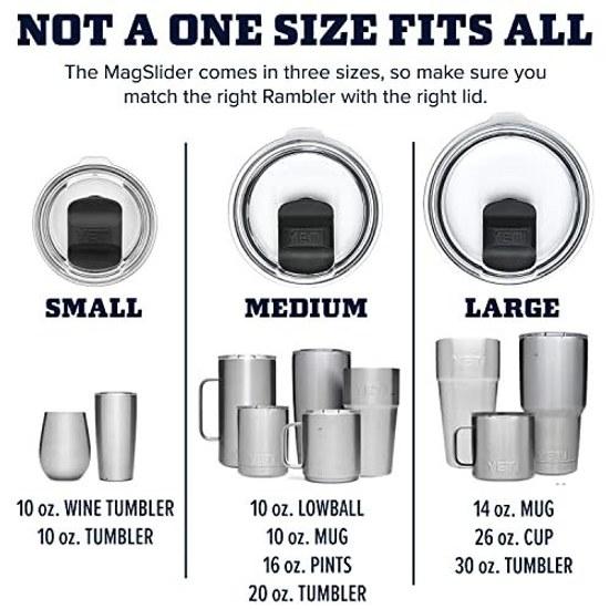 YETI Rambler MagSlider Lid Series Tumbler Fits 10 Oz 20 Ramblers Black