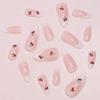 French Style Press On Nail 24 Pcs Glossy Finish Stick on Nail with Fruit Designs Suitable for Work and Social Event