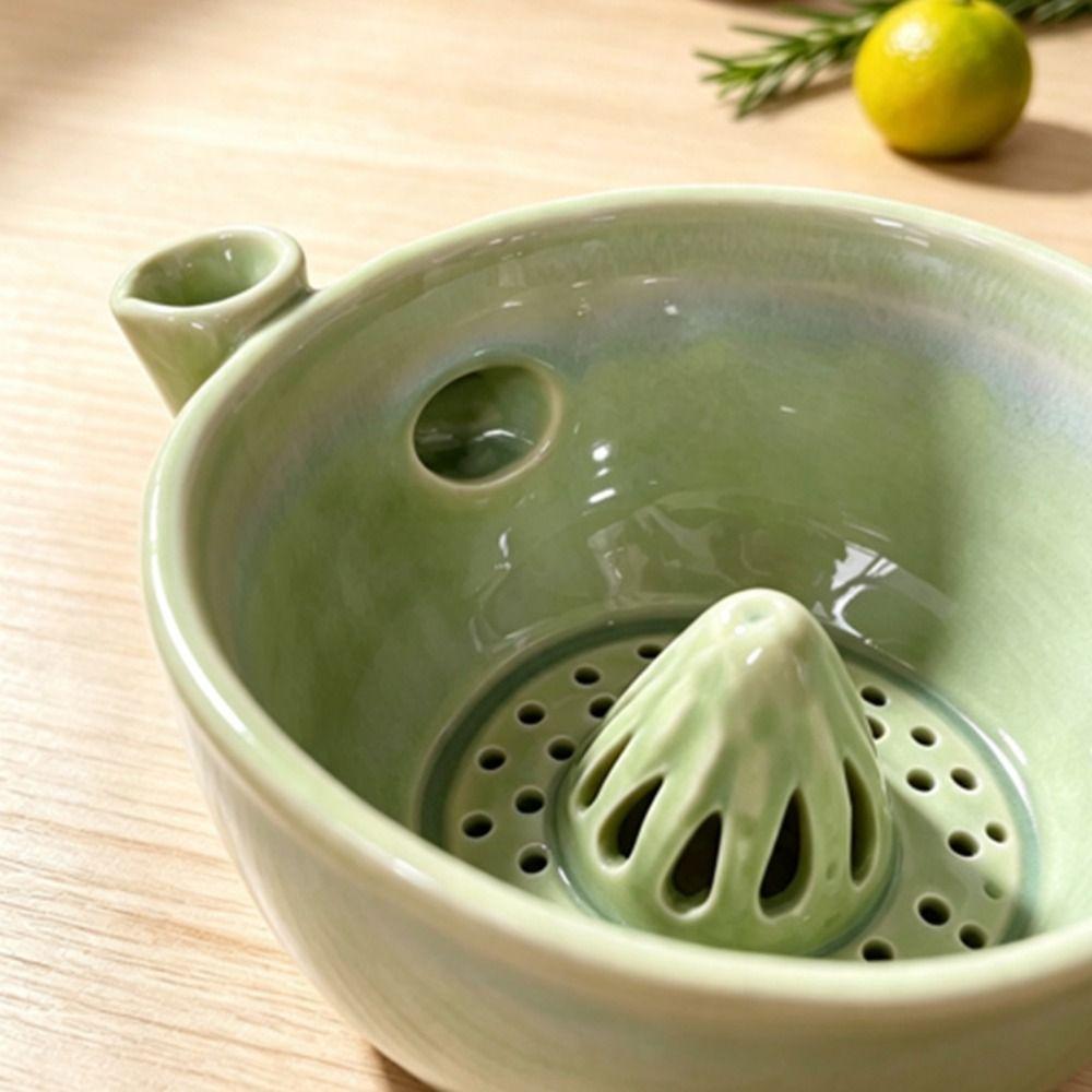 Large Capacity Ceramic Fruit Washing Bowl Self-Rotating Fruit Cleaner  Kitchen Use