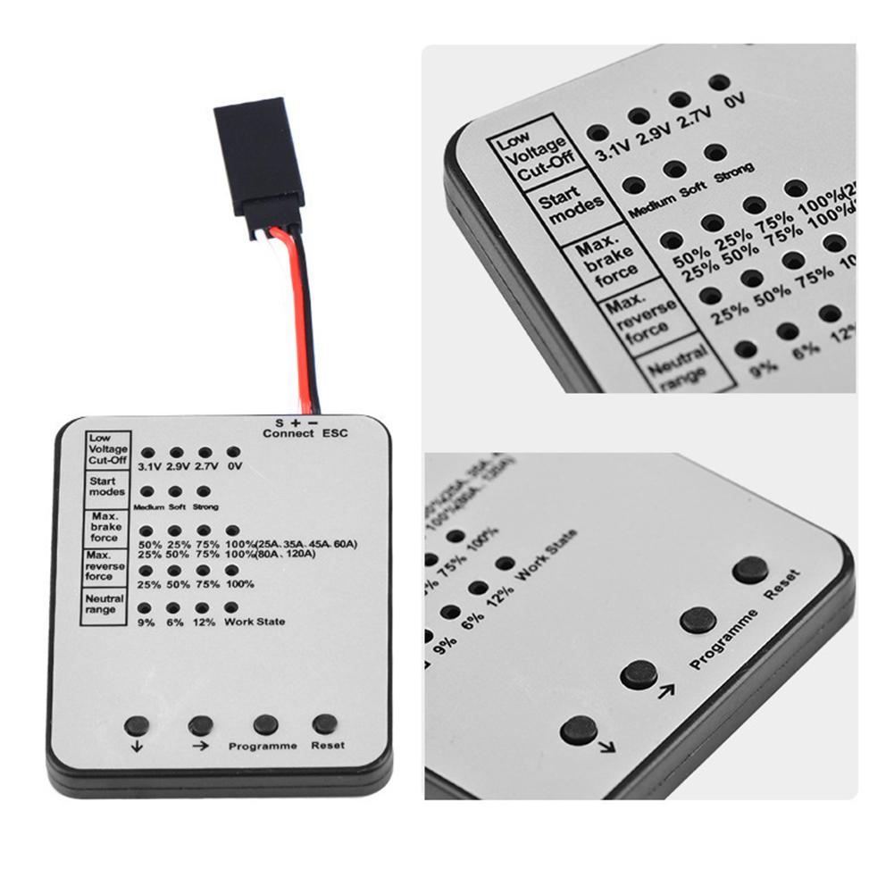 1pc Brushless Electronic Speed Controller Travel Setting Card Accessory Programming Low Voltage Detection