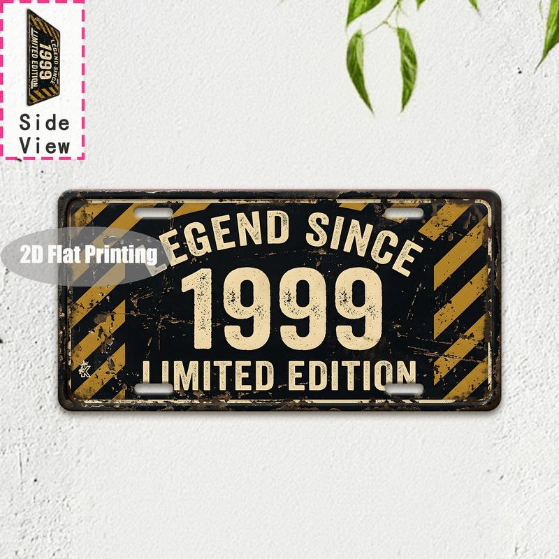 Tin Sign - Vintage Durable Metal Plaque Wall Decor, Home Office Bar Man Cave Laundry European City Birth Year License Plate Wa