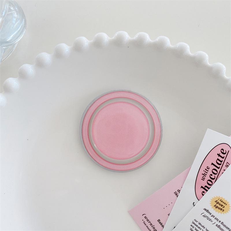 

Прозрачная магнитная подставка для телефона Macaron с подушкой безопасности и логотипом для печати including magnetic ring