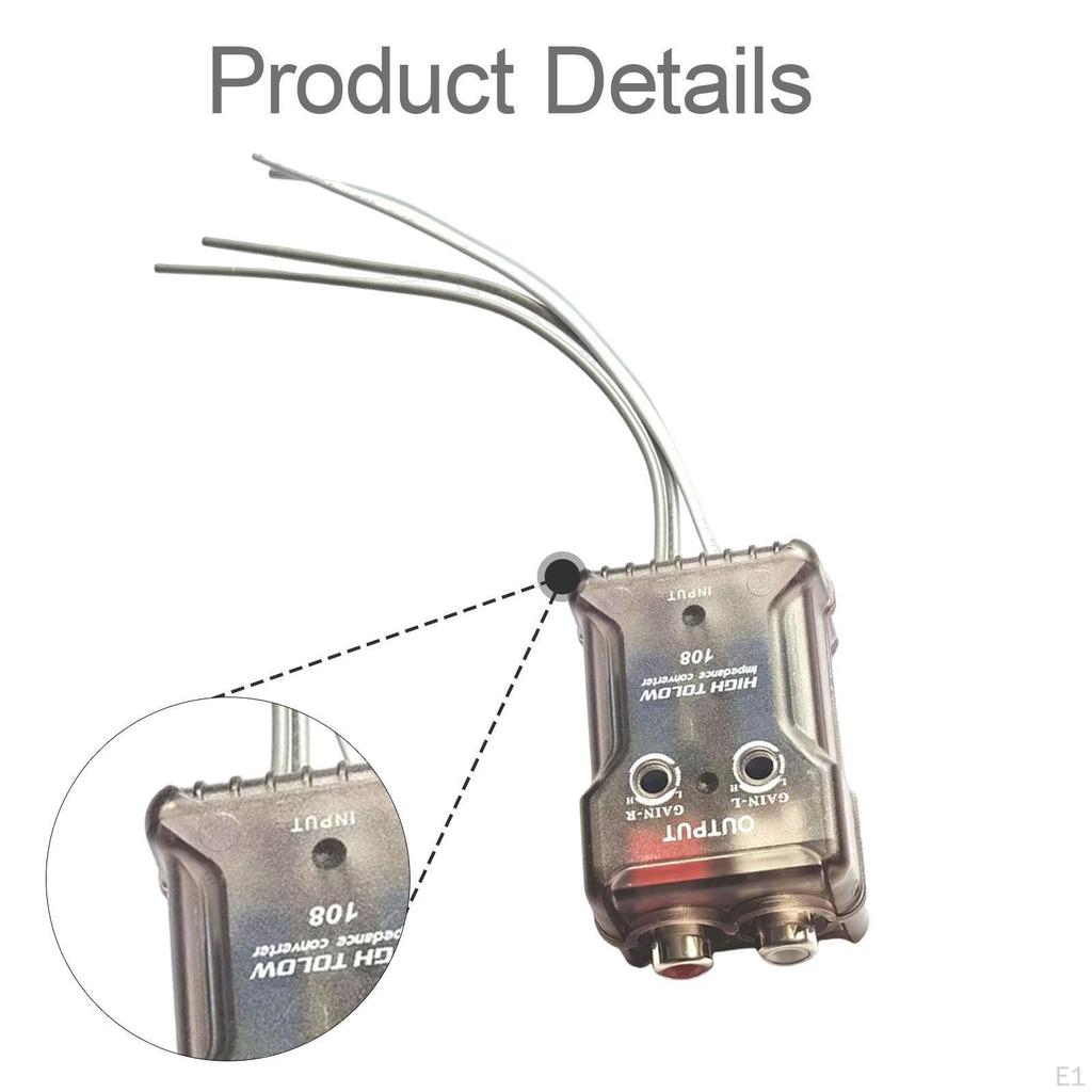 Car Radio Stereo Wiring Harness Converter Adapter High Signal to Noise Ratio Separation