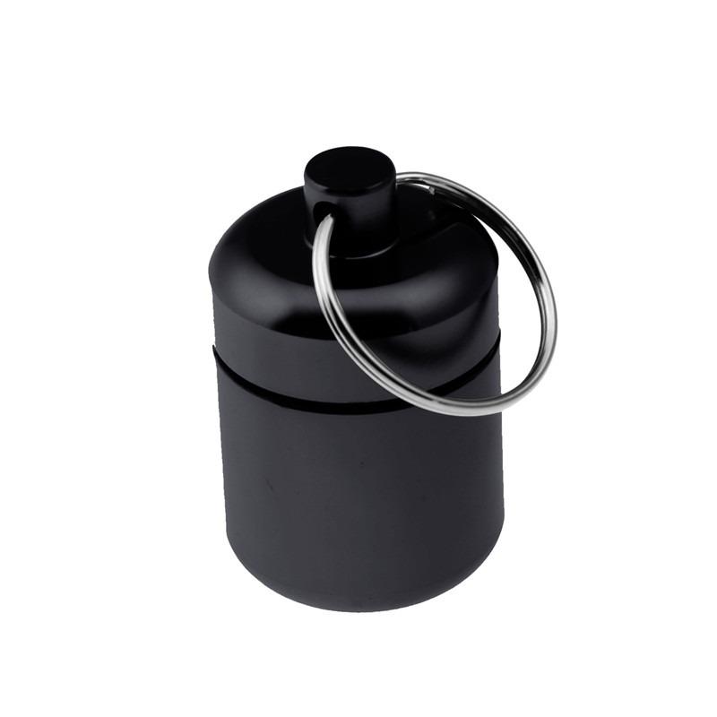 Small Pill Keychain Holder Aluminum Alloy Storage Box Waterproof Organizer Storage Portable Pill Holder Earplug Container