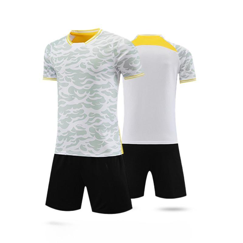 Short-sleeved Football Jersey Set Adult Children s Football Training Jersey Breathable Quick-drying Jersey 2xs (children) белый