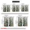 2pcs,2D Plane Printing Light Filtering Curtains Christmas Pine Tree Snowflake Versatile Polyester Fabric (without Rod)