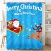 Tu Christmas Santa Claus Reindeer Shower Curtain Festive Holiday Bathroom Decor Set Waterproof Xmas Pattern Home Textile Gift