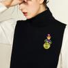 Retro Fashion Small Painted Drip Oil Funny Elf Girl Brooch