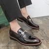 Business Casual Men Dress Shoes Luxury Glitter Designer Formal Shoes For Man Patent Leather Shoes Pointed Toe Men's Social Shoes