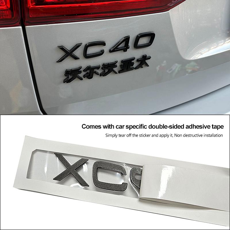 gbnkr10 1Pcs 3D Metal Stickers Car Body Trunk Decal For Volvo XC60 XC40 V60 V40 XC90 XC70 V50 S60 V70 S90 AWD S80 T6 V90 EX30 EX90 ES90