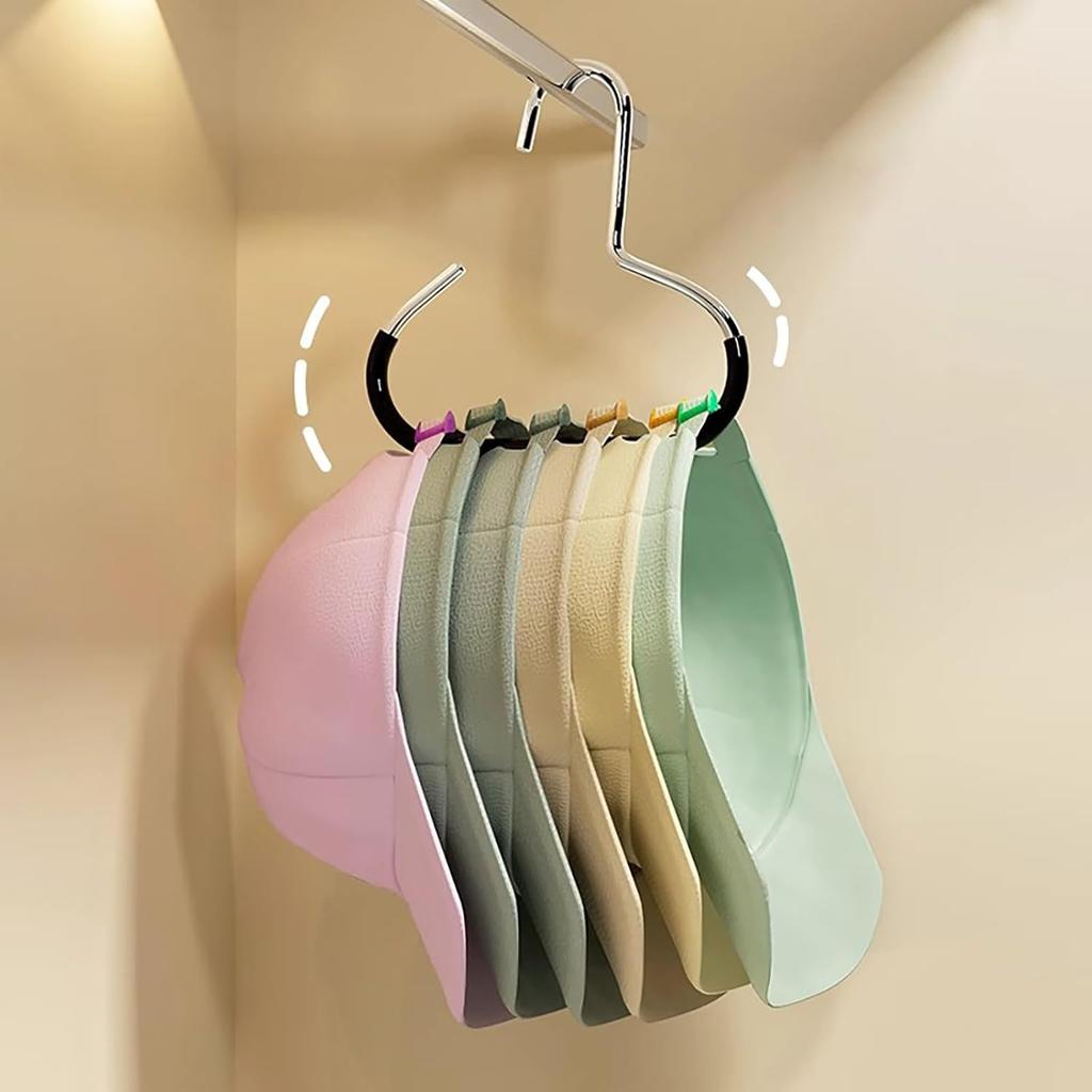 4 Pack Hat Organizer for Baseball Caps, Hat Rack for Caps Scar Handbag Stainless Steel Hat Hangers for Closet