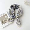 Versatile Women's Silk Cotton Linen Scarf: Fashionable Square Neck Accessory for Spring To Autumn