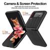 Carbon Fiber Case For Samsung Galaxy Z Flip 3 4 5g Case Ultra Thin Real Carbon Fiber Back Cover Capa For Samsung Z Flip 3 Fundas